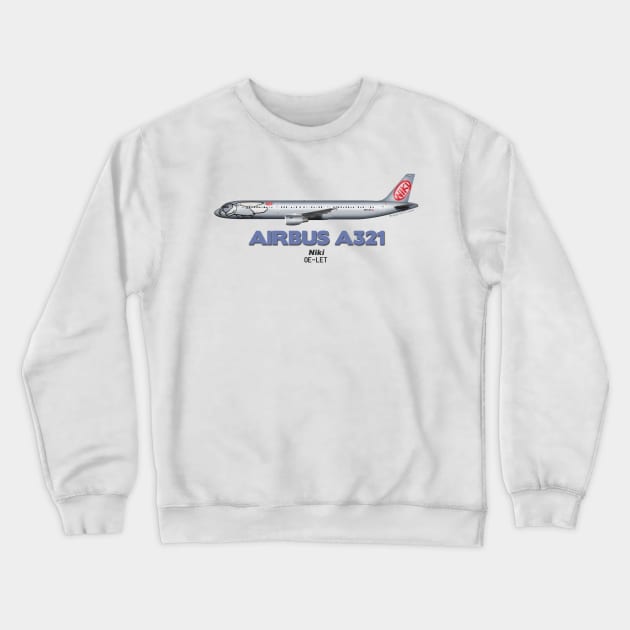Airbus A321 - Niki Crewneck Sweatshirt by TheArtofFlying
